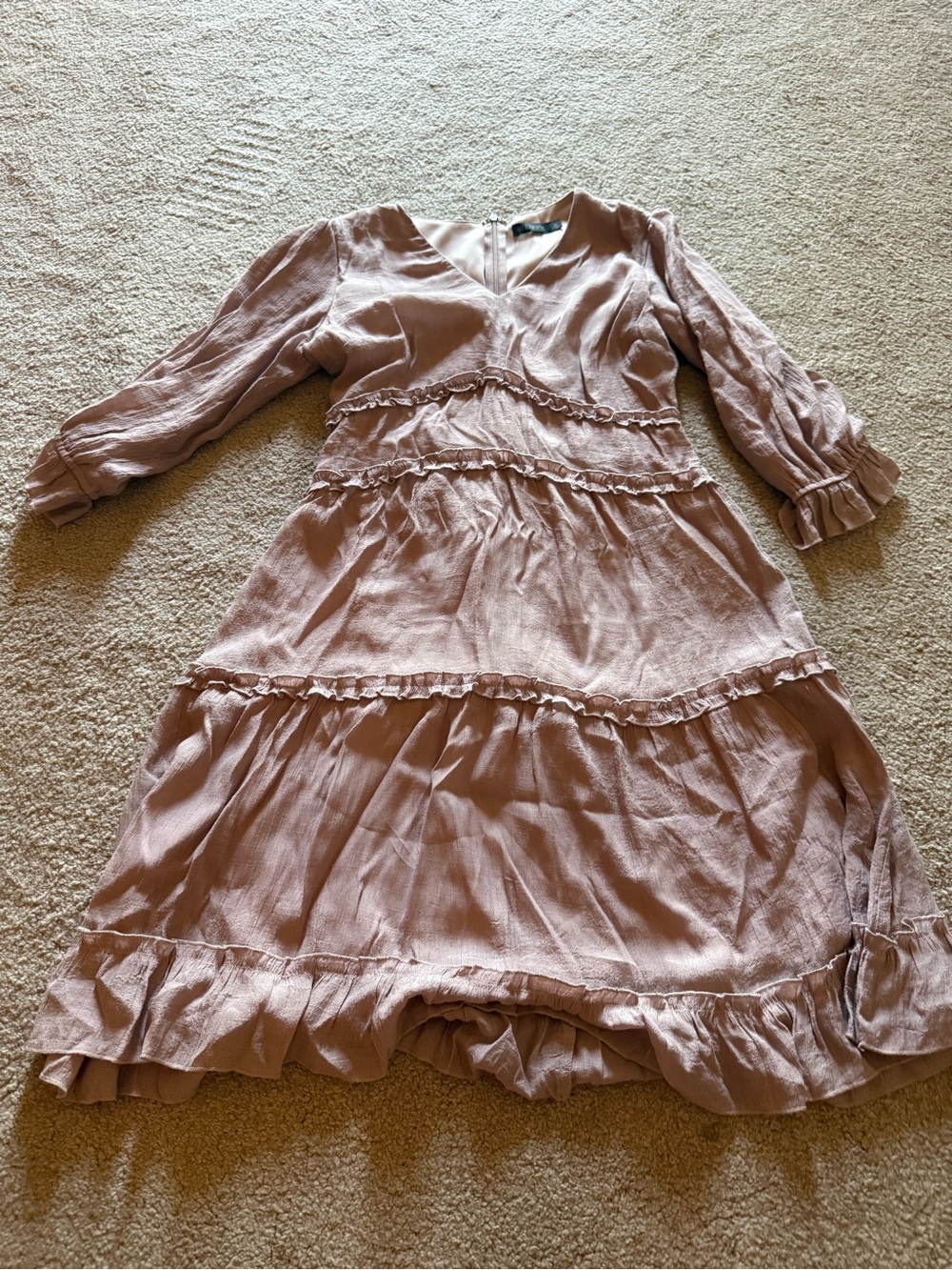 Mikarose Blush Pink V-Neck Dress